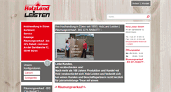 Desktop Screenshot of holzland-leisten.de